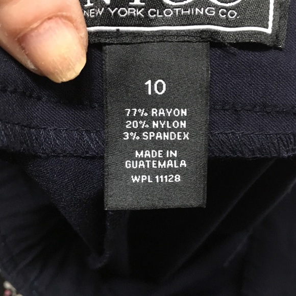 NY CO  Capri Stretch Pants in Navy Blue Sz 10n - Picture 5 of 6